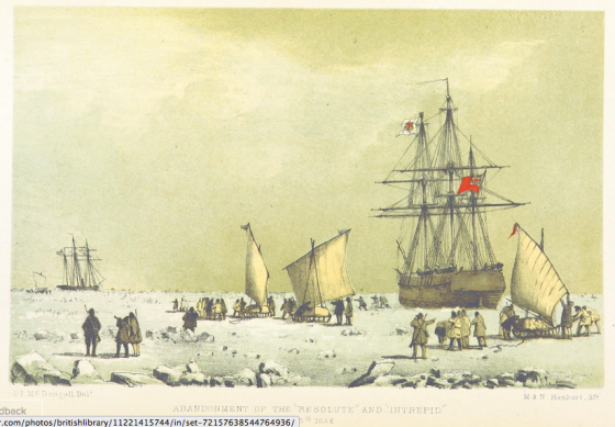 [London, 1857] Image taken from page 464 of 'The eventful voyage of H.M. Discovery Ship “Resolute” to the Arctic Regions in search of Sir J. Franklin. ... To which is added an account of her being fallen in with by an American Whaler after her abandonment ... and of her [from the British Library Images Collection]