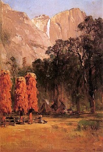 Indian Camp, Yosemite, 1873. By Thomas Hill.
