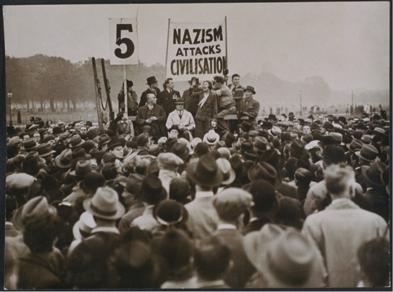 Antifascist demonstrators in London, October 1935. Photo: National Media Museum/SSPL